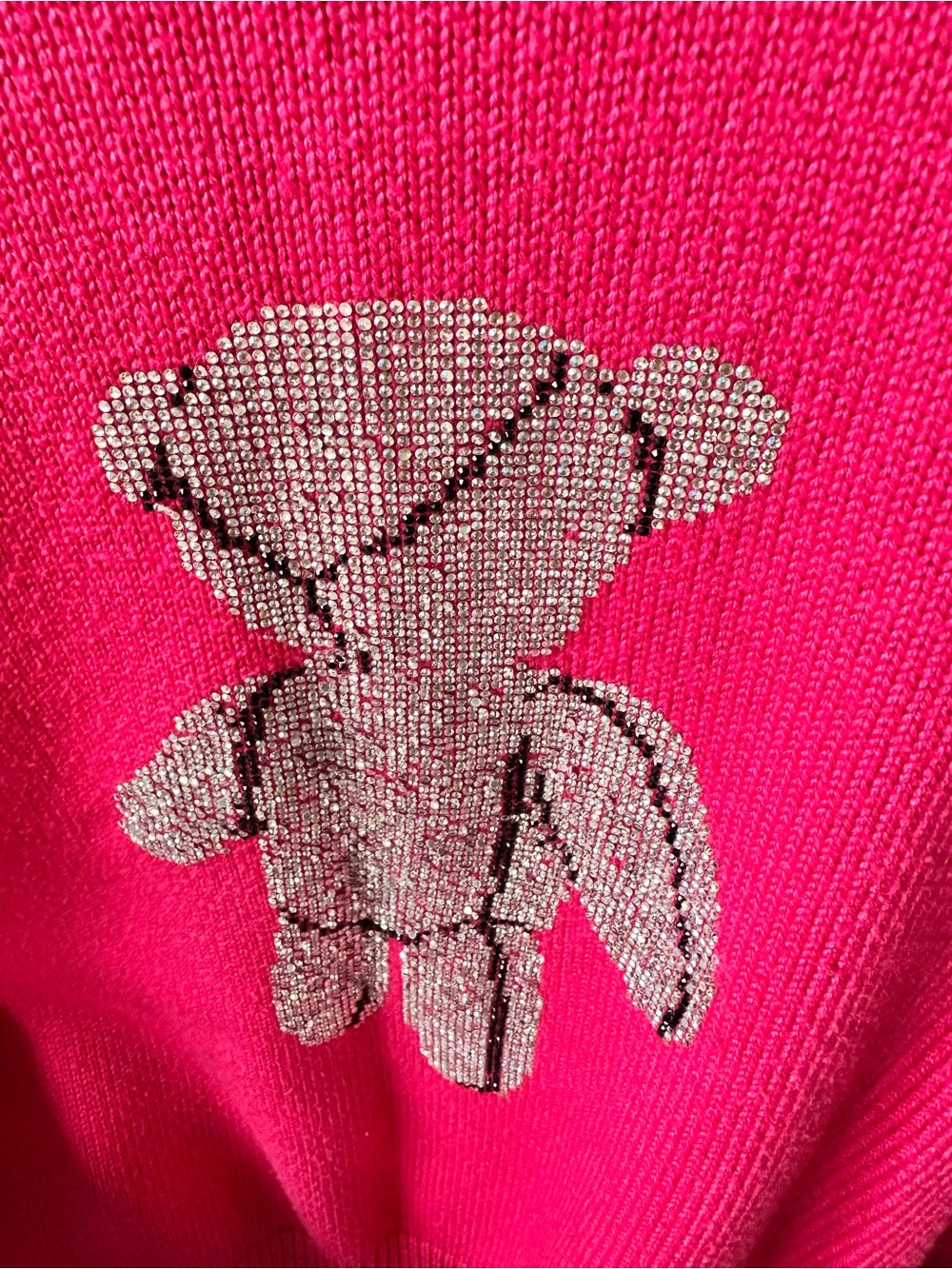 Alexander Wang Fuchsia Teddy Knit Crewneck Sweater - Picture 7 of 7